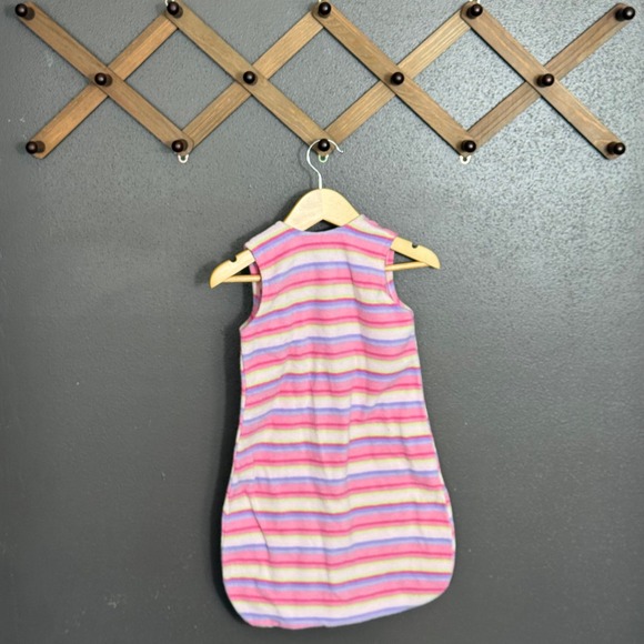 Gerber vintage Baby Girl Pink Striped Fleece Sleep Sack 0-6 Months BP171634YCN - Picture 2 of 4